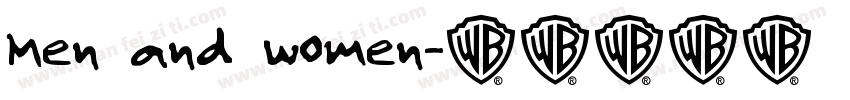 Men and women字体转换